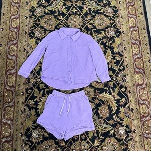 Purple Women’s Pajama Set - M